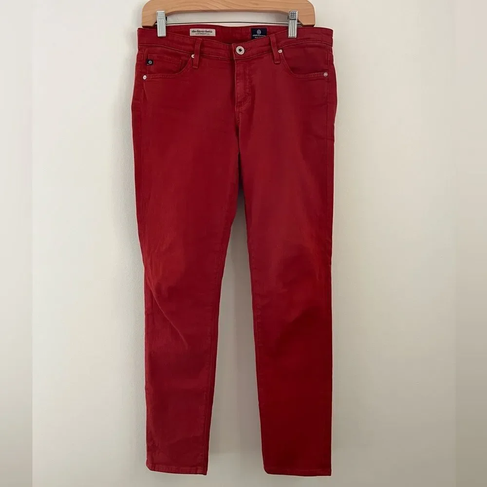 AG The Stevie Ankle Slim Straight Rust Jeans | Size 28R